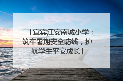 宜宾江安南城小学：筑牢暑期安全防线，护航学生平安成长
