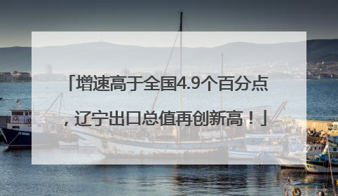 增速高于全国4.9个百分点，辽宁出口总值再创新高！