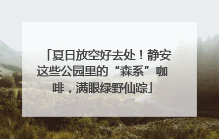 夏日放空好去处！静安这些公园里的“森系”咖啡，满眼绿野仙踪