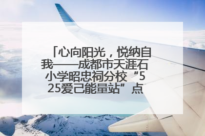 心向阳光，悦纳自我——成都市天涯石小学昭忠祠分校“525爱己能量站”点亮孩子心灵之旅