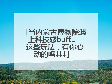 当内蒙古博物院遇上科技感buff……这些玩法，有你心动的吗↓↓↓
