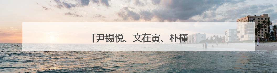 尹锡悦、文在寅、朴槿惠、李明博，纷纷出面