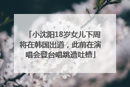 小沈阳18岁女儿下周将在韩国出道，此前在演唱会登台唱跳遭吐槽