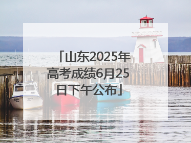 山东2025年高考成绩6月25日下午公布