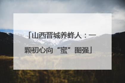 山西晋城养蜂人：一颗初心向“蜜”图强