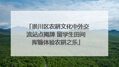 崇川区农耕文化中外交流站点揭牌 留学生田间挥镰体验农耕之乐