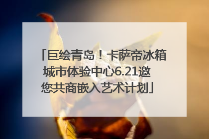 巨绘青岛！卡萨帝冰箱城市体验中心6.21邀您共商嵌入艺术计划