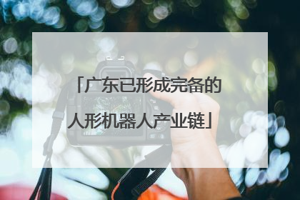 广东已形成完备的人形机器人产业链