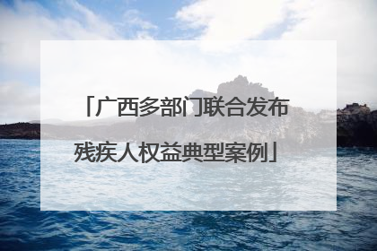 广西多部门联合发布残疾人权益典型案例