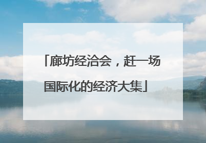 廊坊经洽会，赶一场国际化的经济大集