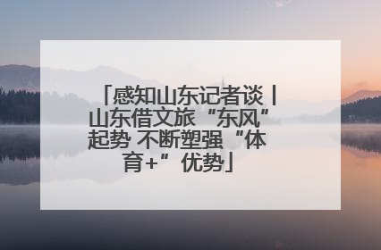 感知山东记者谈丨山东借文旅“东风”起势 不断塑强“体育+”优势