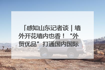 感知山东记者谈｜墙外开花墙内也香！“外贸优品”打通国内国际市场“旋转门”