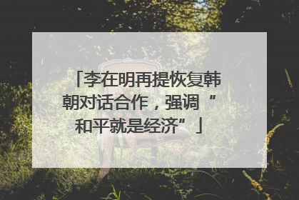 李在明再提恢复韩朝对话合作，强调“和平就是经济”