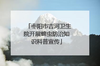 枣阳市吉河卫生院开展蜱虫防治知识科普宣传