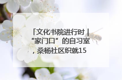 文化书院进行时｜“家门口”的自习室，桑杨社区织就15分钟学习生活圈