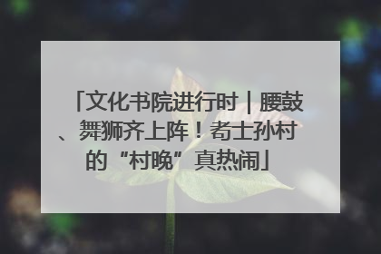 文化书院进行时｜腰鼓、舞狮齐上阵！耇士孙村的“村晚”真热闹