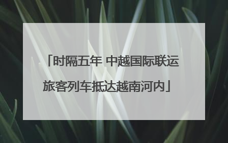 时隔五年 中越国际联运旅客列车抵达越南河内