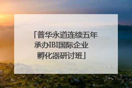 普华永道连续五年承办IBI国际企业孵化器研讨班