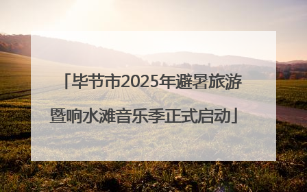 毕节市2025年避暑旅游暨响水滩音乐季正式启动