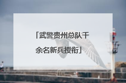 武警贵州总队千余名新兵授衔