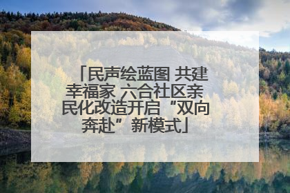 民声绘蓝图 共建幸福家 六合社区亲民化改造开启“双向奔赴”新模式