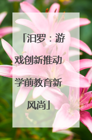 汨罗：游戏创新推动学前教育新风尚