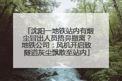 沈阳一地铁站内有烟尘冒出人员捂鼻撤离？地铁公司：风机开启致隧道灰尘飘散至站内