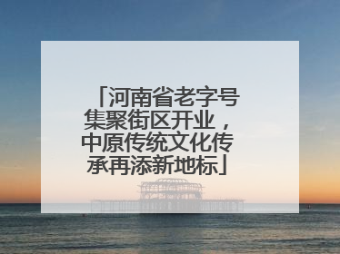 河南省老字号集聚街区开业，中原传统文化传承再添新地标