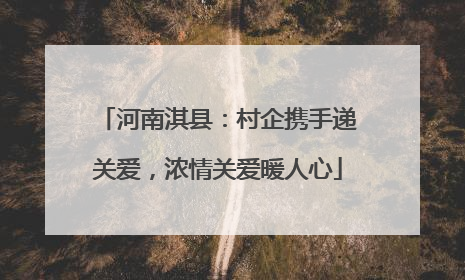 河南淇县：村企携手递关爱，浓情关爱暖人心