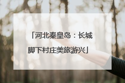 河北秦皇岛：长城脚下村庄美旅游兴