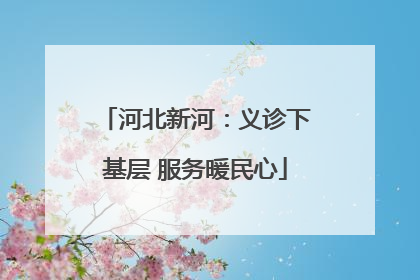 河北新河：义诊下基层 服务暖民心