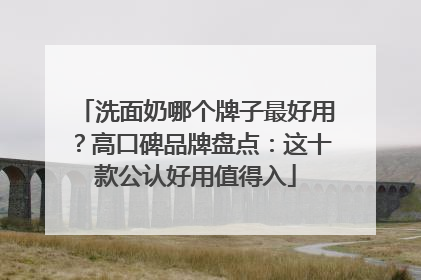 洗面奶哪个牌子最好用？高口碑品牌盘点：这十款公认好用值得入