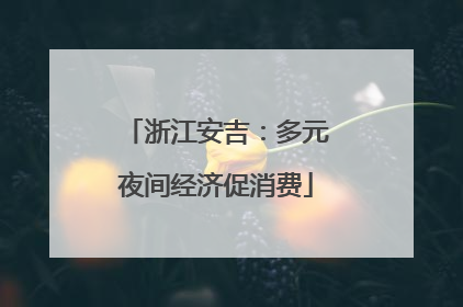 浙江安吉：多元夜间经济促消费