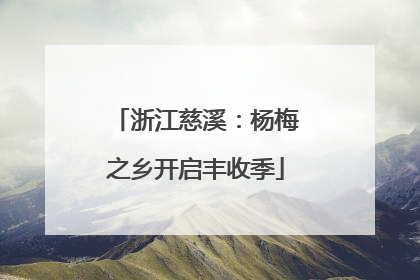 浙江慈溪：杨梅之乡开启丰收季