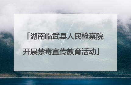 湖南临武县人民检察院开展禁毒宣传教育活动