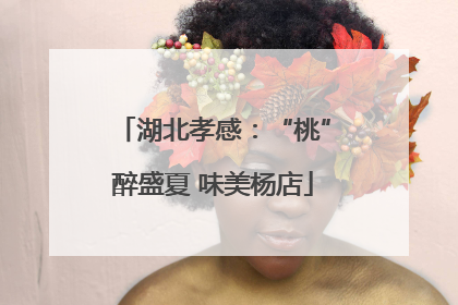 湖北孝感：“桃”醉盛夏 味美杨店