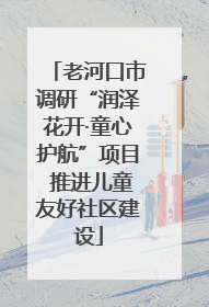 老河口市调研“润泽花开·童心护航”项目 推进儿童友好社区建设