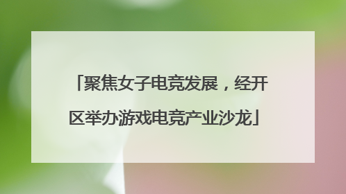 聚焦女子电竞发展，经开区举办游戏电竞产业沙龙