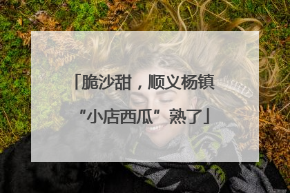 脆沙甜，顺义杨镇“小店西瓜”熟了