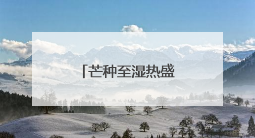 芒种至湿热盛，养生需健脾祛湿清心火