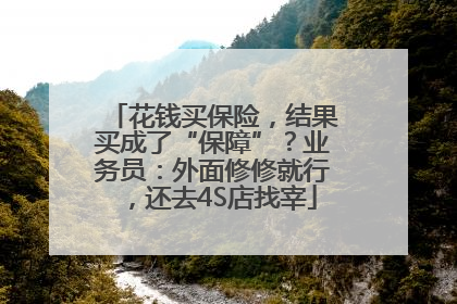 花钱买保险，结果买成了“保障”？业务员：外面修修就行，还去4S店找宰