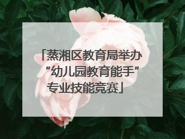 蒸湘区教育局举办“幼儿园教育能手”专业技能竞赛