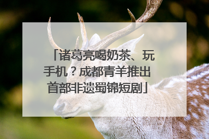 诸葛亮喝奶茶、玩手机？成都青羊推出首部非遗蜀锦短剧