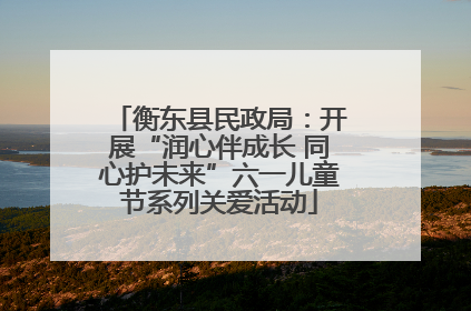 衡东县民政局：开展“润心伴成长 同心护未来”六一儿童节系列关爱活动