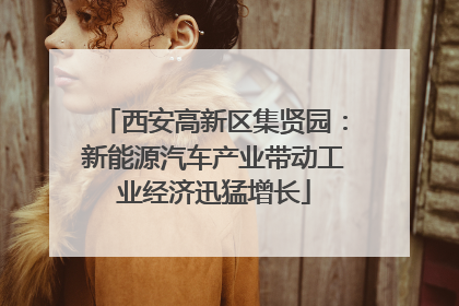 西安高新区集贤园:新能源汽车产业带动工业经济迅猛增长