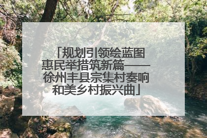 规划引领绘蓝图 惠民举措筑新篇——徐州丰县宗集村奏响和美乡村振兴曲