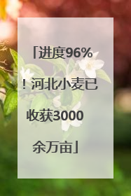 进度96%！河北小麦已收获3000余万亩