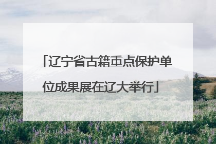 辽宁省古籍重点保护单位成果展在辽大举行