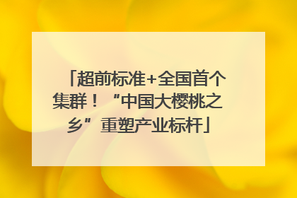 超前标准+全国首个集群！“中国大樱桃之乡”重塑产业标杆