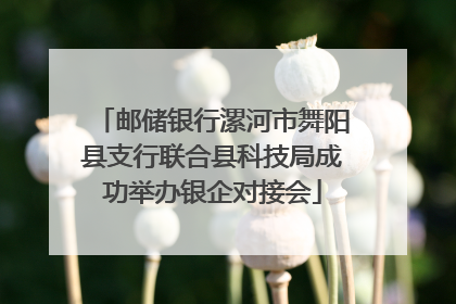 邮储银行漯河市舞阳县支行联合县科技局成功举办银企对接会